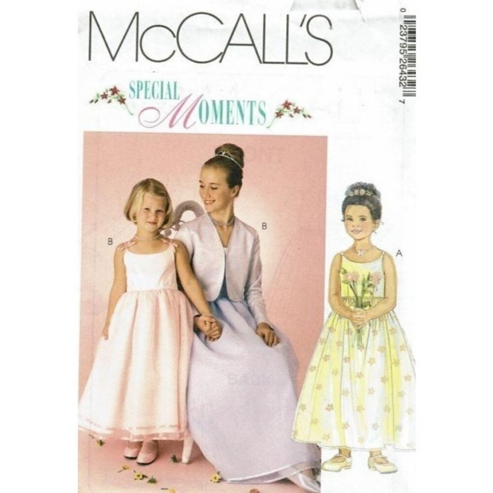 McCall's Sewing Pattern 2643 Formal Wedding Party Pageant Dress Jacket‎